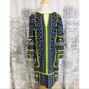Neon Aztec Tunic Dress